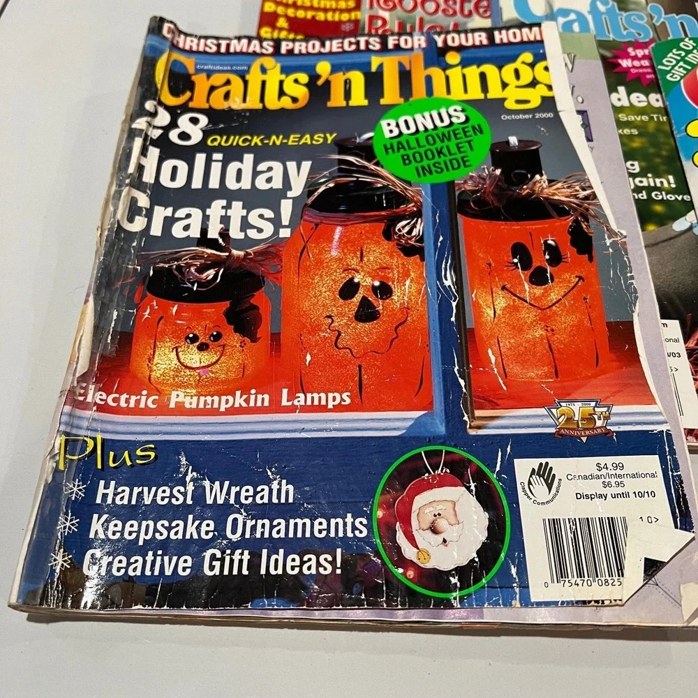 Crafts 'n Things Magazine Lot‎ of 10+ Mixed Christmas Halloween Crafts